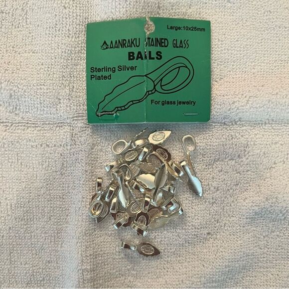 Stained Glass Bails - Silver - Picture 1 of 4